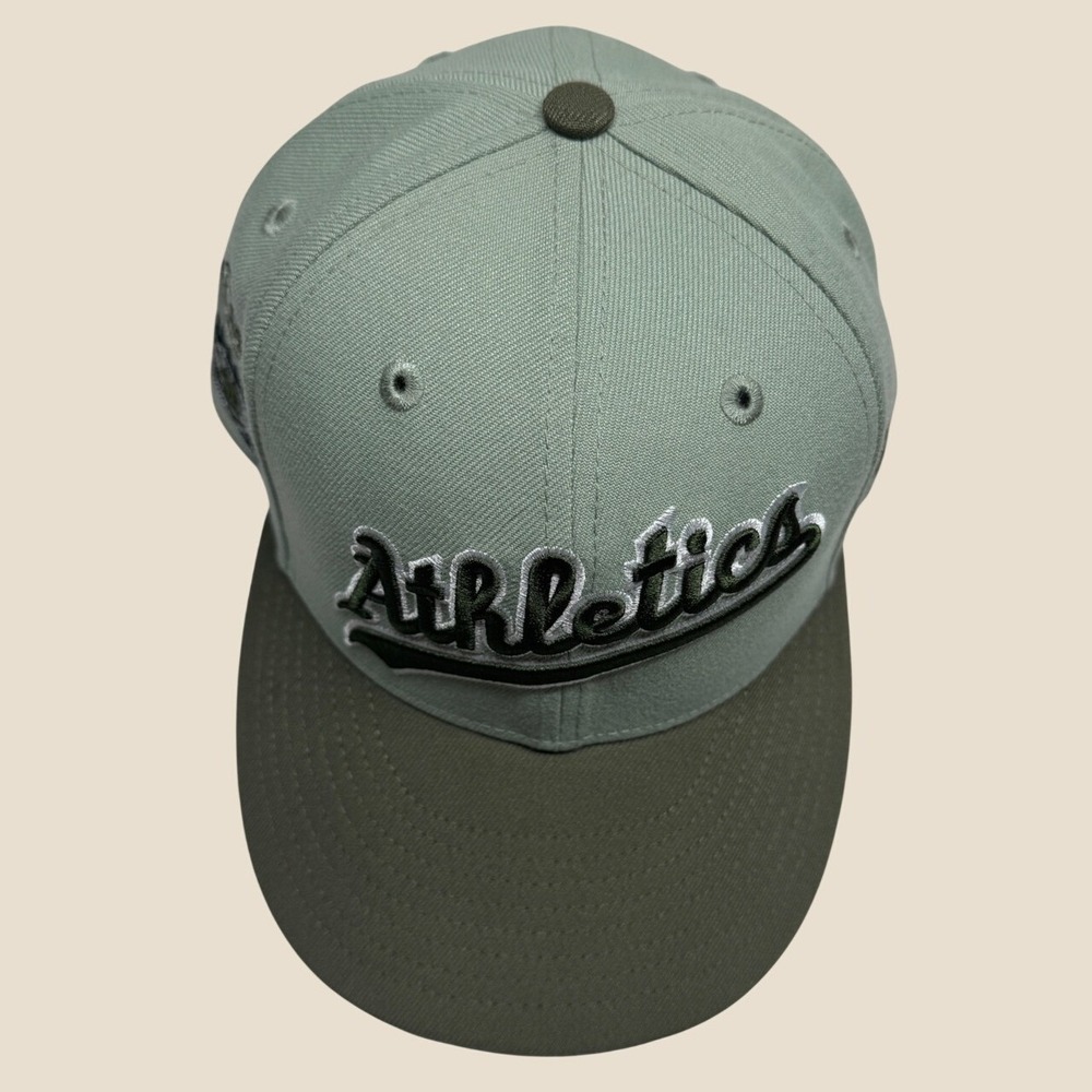 New Era Oakland Athletics 7 1/8 Sage Olive Green 59FIFTY Fitted Hat Cap